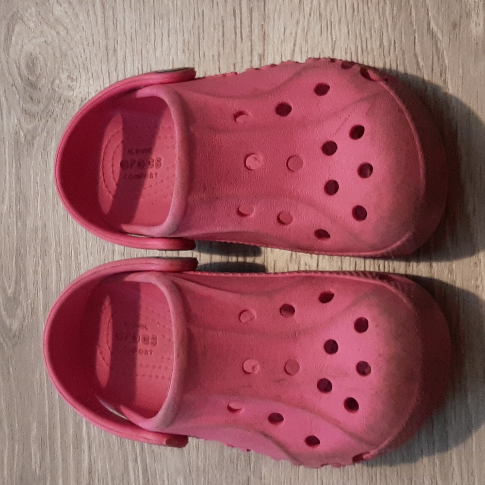 Pink crocs toddle girl size 12